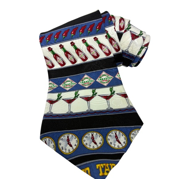 Tabasco Other - Tabasco Mens Silk Novelty Tie Chili Pepper Sauce Bottle Bloody Mary Cocktail